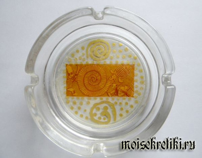 Декупаж пепельницы Декупаж пепельницы