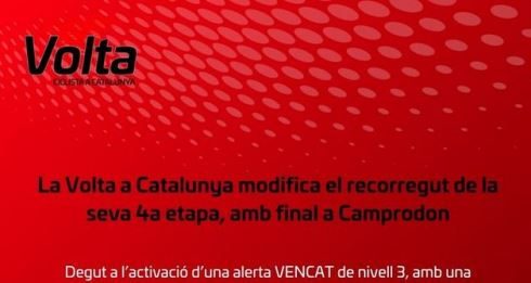 Без финиша на вершине Вальтер — 4-й этап Вуэльты Каталонии-2026 сокращён из-за ветра